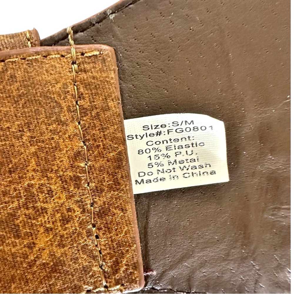 🌸Brown and Gold Belt with Circular Buckle - Picture 7 of 10